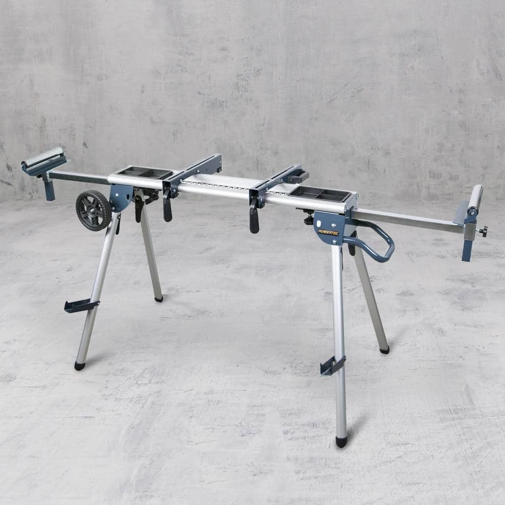 POWERTEC Deluxe Rolling Miter Saw Stand with Trays 4 POWERTEC Deluxe Rolling Miter Saw Stand with Trays - Image 2